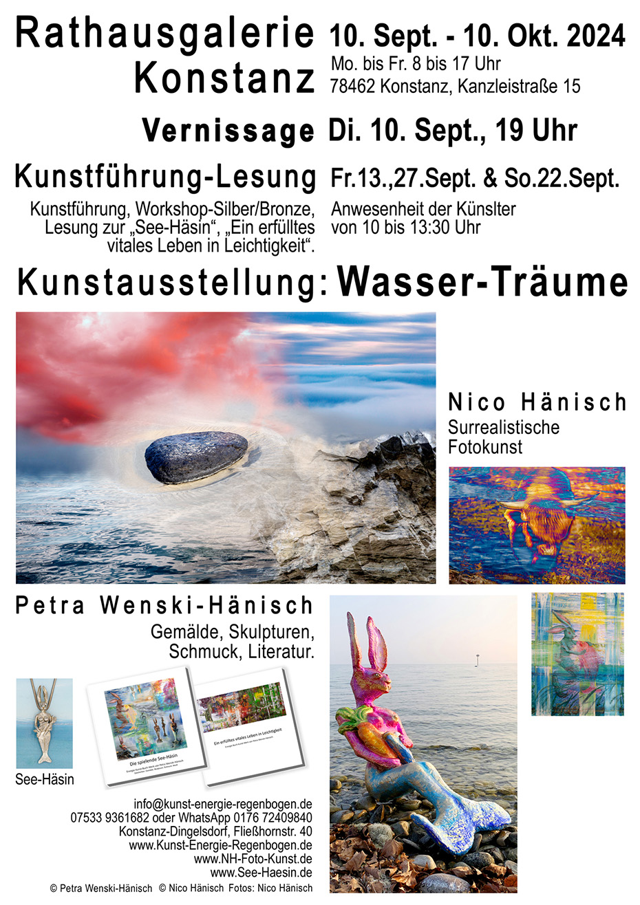 Einladung zur Kunstausstellung Wasser-Träume