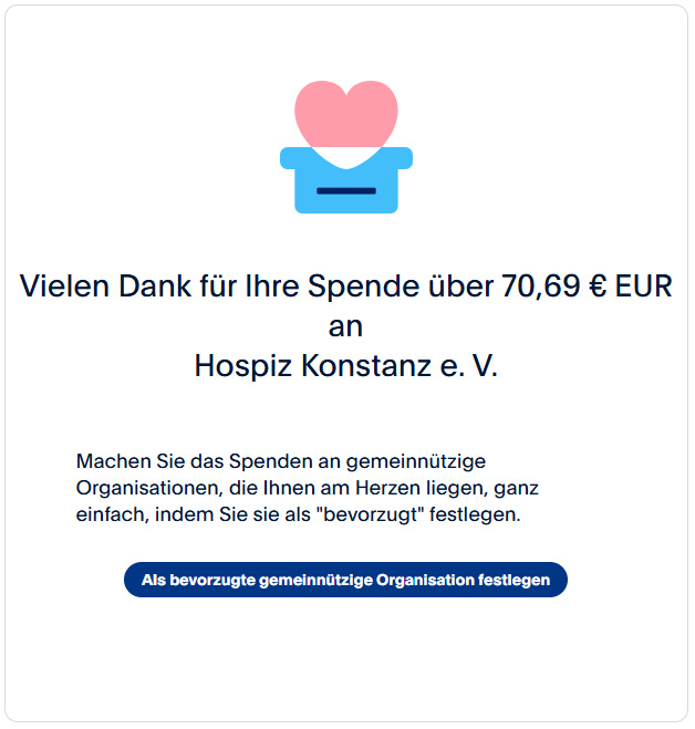 Spende an das Kinder- und Jugendhospiz aus den Verkäufen bei der Kunst am See-Hafen 2025