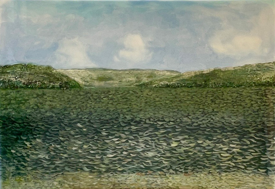 Gemälde von Farah Zimmermann bei der Kunst am See-Hafen 2025